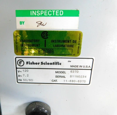 USED FISHER SCIENTIFIC 637D