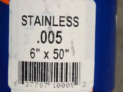 Stainless Steel Shim 0.005"x6"x50"