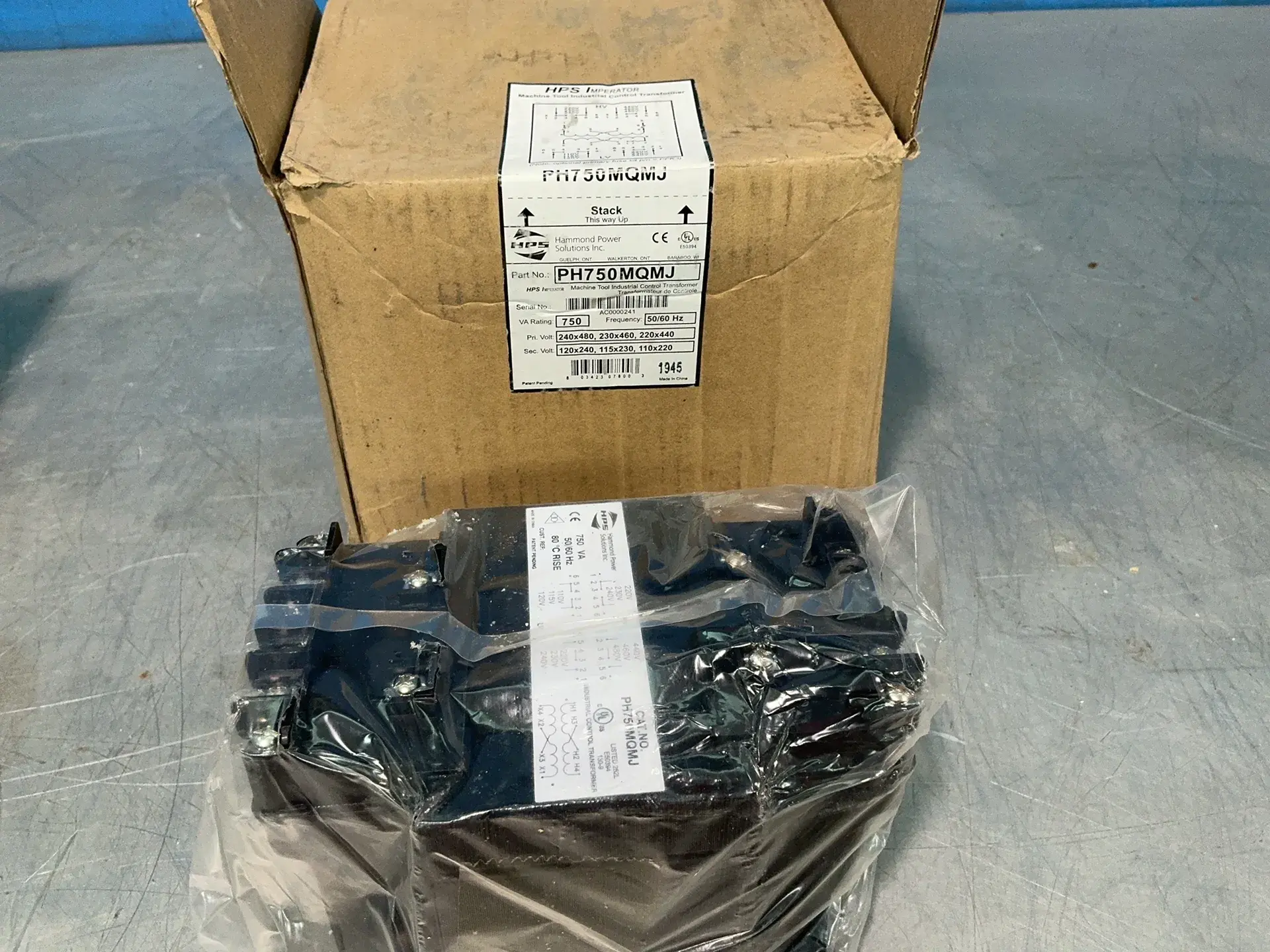 New | in-Stock HAMMOND POWER SOLUTIONS INC. PH750MQMJ Transformers Ohio US | HGR 24 #1478084
