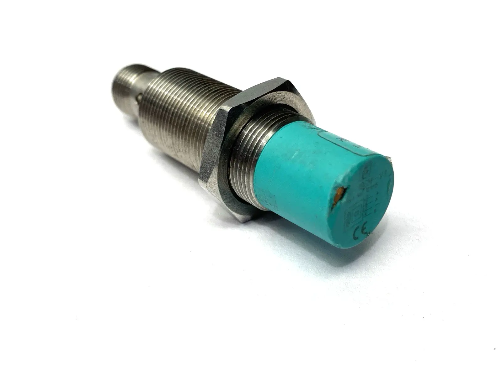 USED PEPPERL+FUCHS READ/WRITE HEAD M18 121115 MISSING HEX NUT