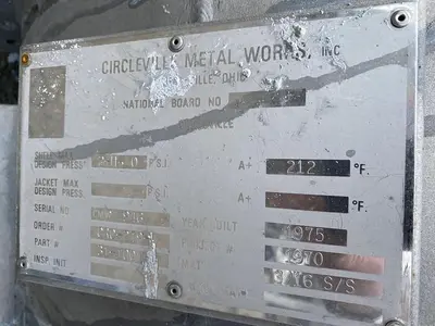 Used 1975 CIRCLEVILLE METAL WORKS _UNKNOWN_ Agitated Holding Unit North Carolina US | DH Griffin Used Equipment #1383744