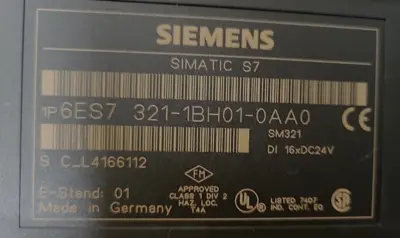 Siemens 6ES7 321 -1BH01-0AA0 Simatic S7 (BIN 4.4.4)