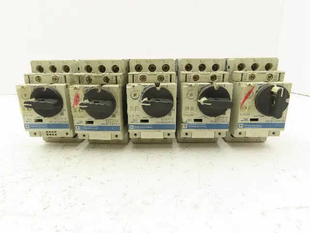 Telemecanique GV2-P10 Motor Starter Circuit Breaker 4-6.3A 3 Pole Lot of 5