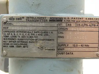 Foxboro 867DF-HD1SSE Electronic Pressure Transmitter 12.5-42VDC 3" Flange