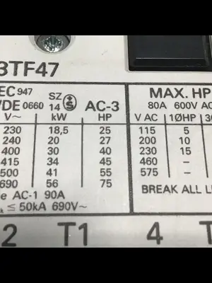 USED SIEMENS 3TF4722-OAK6