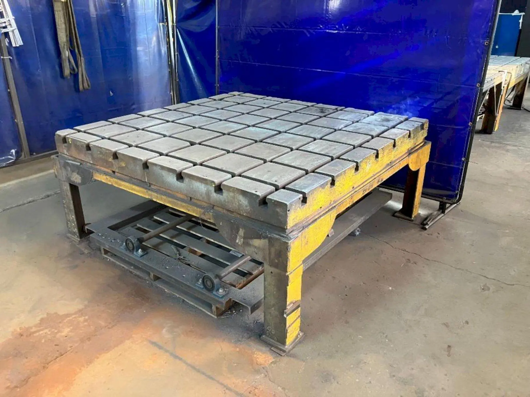 6' X 6' STEEL SLOTTED WORK LAYOUT TABLE WITH DIRECTIONAL T SLOTS: YOBRO #24457