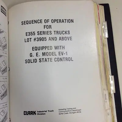 USED CLARK EQUIPMENT SCR MANUALS
