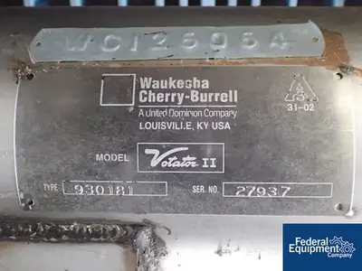 USED Votator 6" x 36" Votator Scrapped Surface Heat Exchanger, S/S