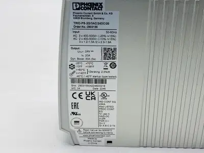 New | in-Stock Phoenix Contact TRIO-PS-2G/3AC/24DC/20,2903155 DIN Rail Power Supplies Michigan US | Maverick Industrial Sales #1395800