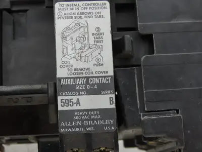 Allen Bradley 509-BOD Motor Starter 575V 3Ph 10Hp Overload Relay 120V Coil