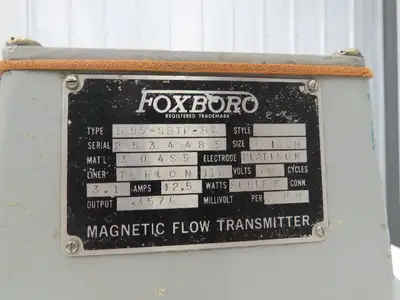 Foxboro 1895-SBTP-BA Magnetic Flow Transmitter Meter 1/2" Flow Tube 118VAC