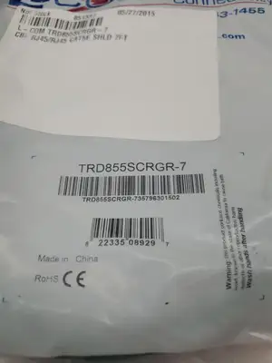 L-COM TRD855SCRGR-7 Network Cable Assembly - 7FT. 5A-1
