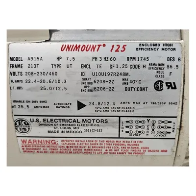 NEW AMERICAN BLOWER CORP. 4-OMH-86A
