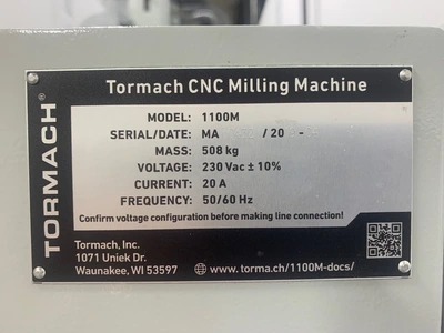 2019 TORMACH 1100M Vertical Machining Centers | The Right Machinery (2)