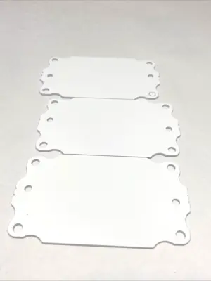 USED SAGINAW CONTROLS FLAT SUBPANEL 5"X3" STEEL BACK PANEL LOT OF 3
