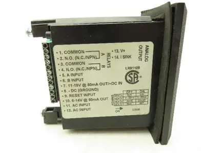 Omega DP-F75 Rate Meter Batch Control Totalizer 6 Digit Panel Meter 110V