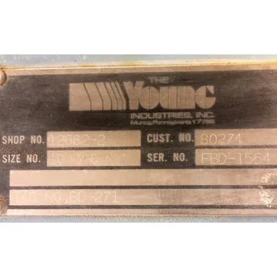 Used Young Bag Dump Station Unloader Size 10-3-c