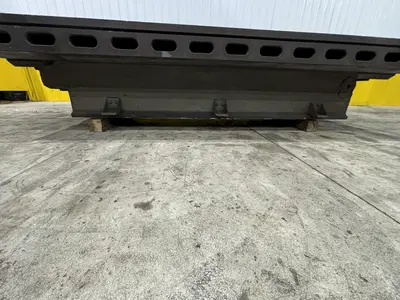 6' X 14'6" HEAVY DUTY T-SLOTTED LAYOUT TABLE ON RAISED BASE: STOCK #21788