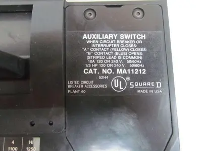 Adjustable Trip Circuit Breaker 600V 600AAC Modifications Shunt Trip/Aux Switch