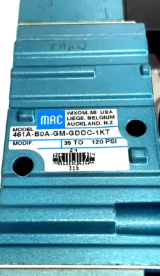 NEW MAC VALVES 461A-B0A-GM-GDDC-1KT SOLENOID VALVE 461AB0AGMGDDC1KT