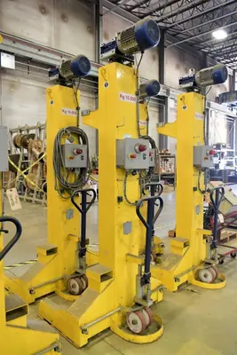 80,000 LBS X 4 LIFTS WHITING MODEL #SCM-100F.4 PORTABLE LIFT JACKS, 2015: STOCK #23684
