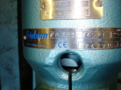 460 LPM Fristam Type Fp7 22 Kf 7.5 kW