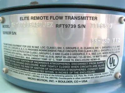 USED Micro Motion RFT 9739 E4SUJEZ