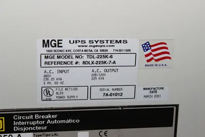 USED MGE TDL-225K-6