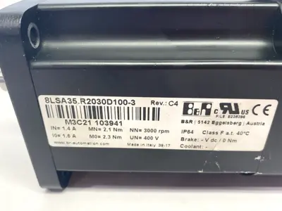 Used B&R Industrial Automation Synchronous Servo Motor 8LS, Self-Cooling, Construction A Servo Motors Michigan US | Maverick Industrial Sales #1389859
