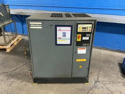 Used 1996 ATLAS COPCO GA 15 Rotary Screw & Sliding Vane Air Compressors Ohio US | HGR 24 #1460577