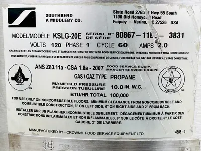 USED 2009 SOUTH BEND KSLG-20E