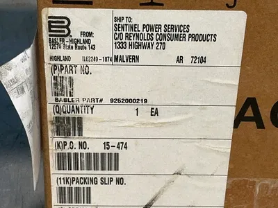 Used BASLER ELECTRIC 9252000219 Misc Electrical & Power Parts Ohio US | HGR 24 #1263442