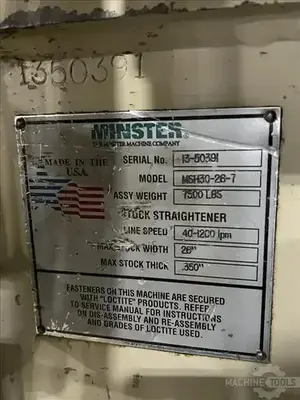 USED 1997 MINSTER Coil Feed Lines