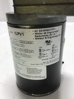 Dayton 1LPV1 AC Gearmotor 18:1 Ratio 1 PH