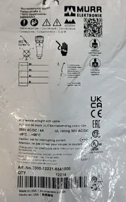 Murr elektronik 7000-12221-6541000 Cordset Cable Loc5B3