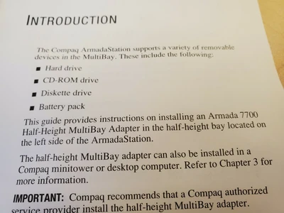NEW COMPAQ ARMADA 7000