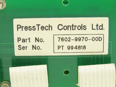 PressTech Controls 7602-9970-00D 7602-996D Control Display Panel Lot of 2