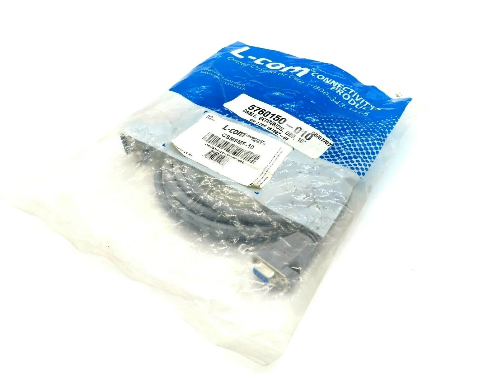 NEW L-COM CSM9MF-10 COMPUTER CABLE CSM9MF10