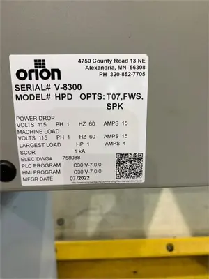 USED ORION HPD