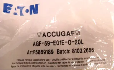 NEW LOT OF 5 EATON F5869189 FILTER BAG ACCUGAF AGF-59-E01E-O-20L