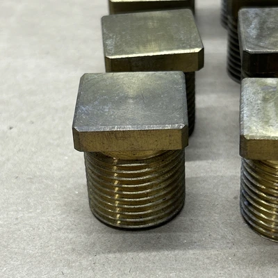(26) BRASS Threaded NPT PIPE PLUG, 1 Inch SQUARE HEAD, NNB Fast Shipping 🇺🇸