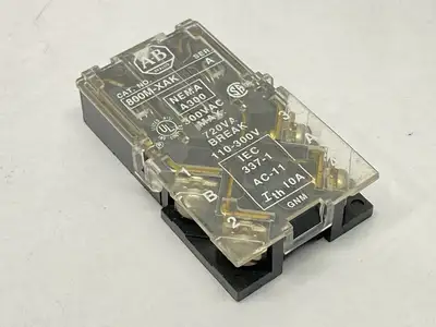 800T-XAK | Allen Bradley  Ser A Contact Block 110-300V LOT OF 6 - Used