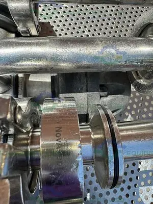 USED 4 ITT PURE FLO ADVANTAGE STAINLESS STEEL DIAPHRAGM VALVE W/ 1" SANITARY FITTING