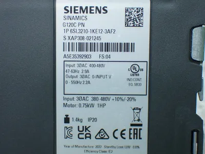 New | in-Stock SIEMENS 6SL32101KE123AF2 Variable Speed Drives Ohio US | HGR 24 #1084970