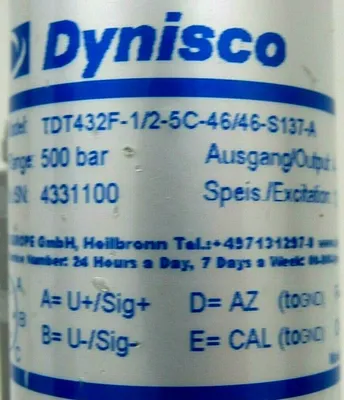NEW DYNISCO TDT432F-1/2-5C-46/46-S137-A TRANSMITTER TDT432F125C4646S137A