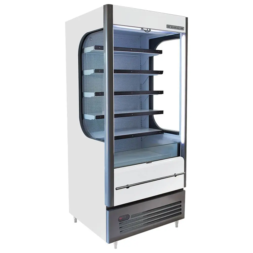 Beverage-Air VMHCSL-18-1-W 47 7/16" Vertical Open Air Cooler W/ (6) Levels - White, 115v