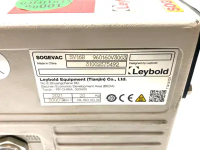 USED LEYBOLD SOGEVAC ROTARY VANE VACUUM PUMP