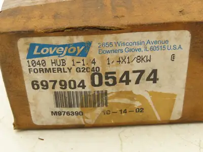 Lovejoy 1040 HUB 1-1/4 Hub Gear Coupling 1-1/4" Bore 1/4X1/8KW Some Shelf Wear