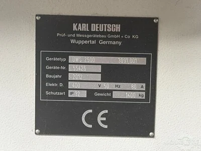 USED 2012 KARL DEUTSCH UWS 2500