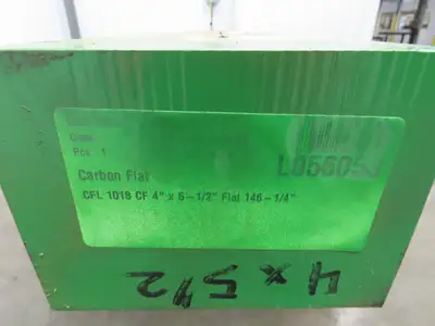 1018 Carbon Steel Rectangle Flat Block 4"x 5-1/2" x 74"  530Lbs